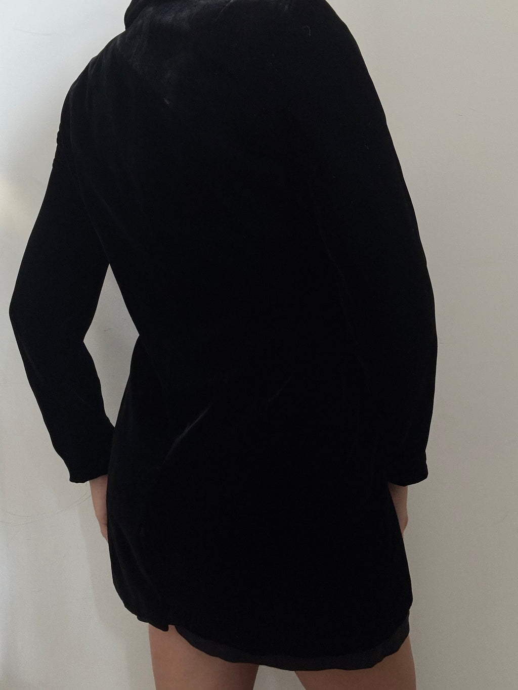 Vintage Black Velvet Fitted Blazer Size Small