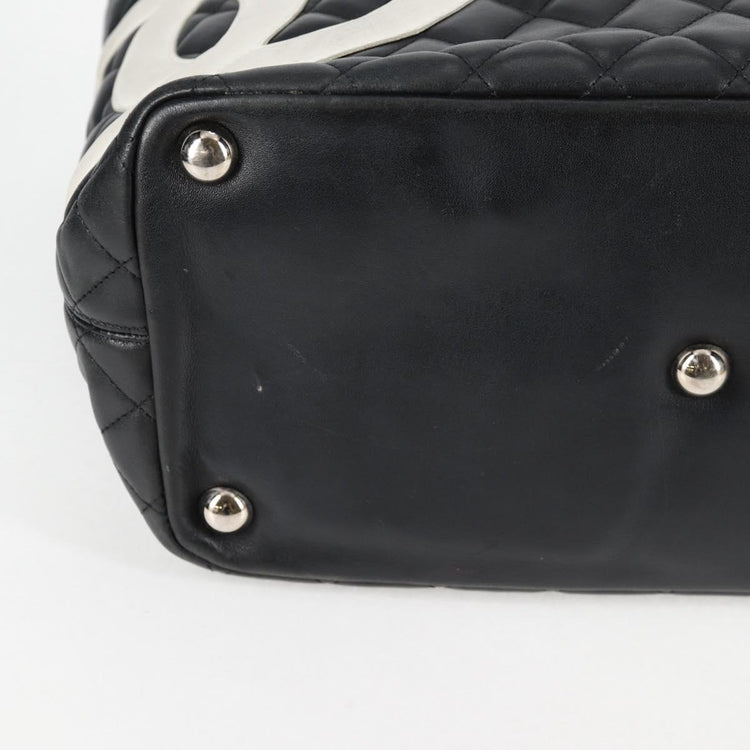 Chanel Cambon Line Matelasse Leather Tote Bag
