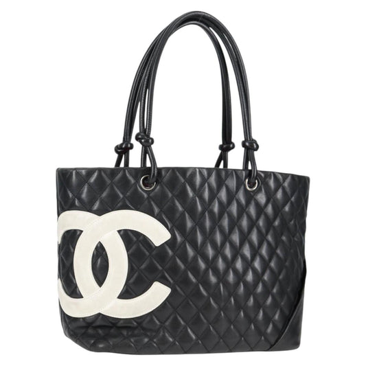 Chanel Cambon Line Matelasse Leather Tote Bag
