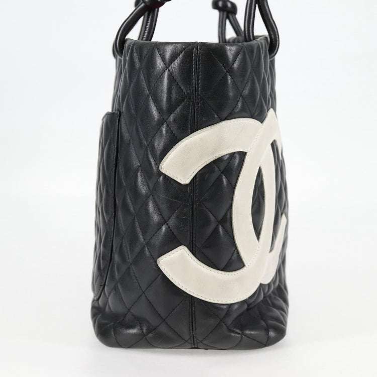 Chanel Cambon Line Matelasse Leather Tote Bag