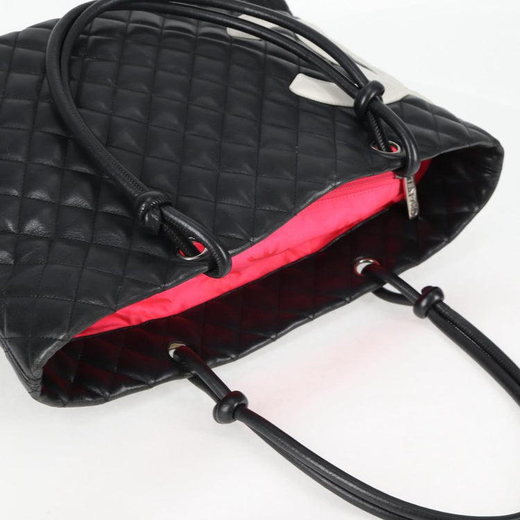 Chanel Cambon Line Matelasse Leather Tote Bag