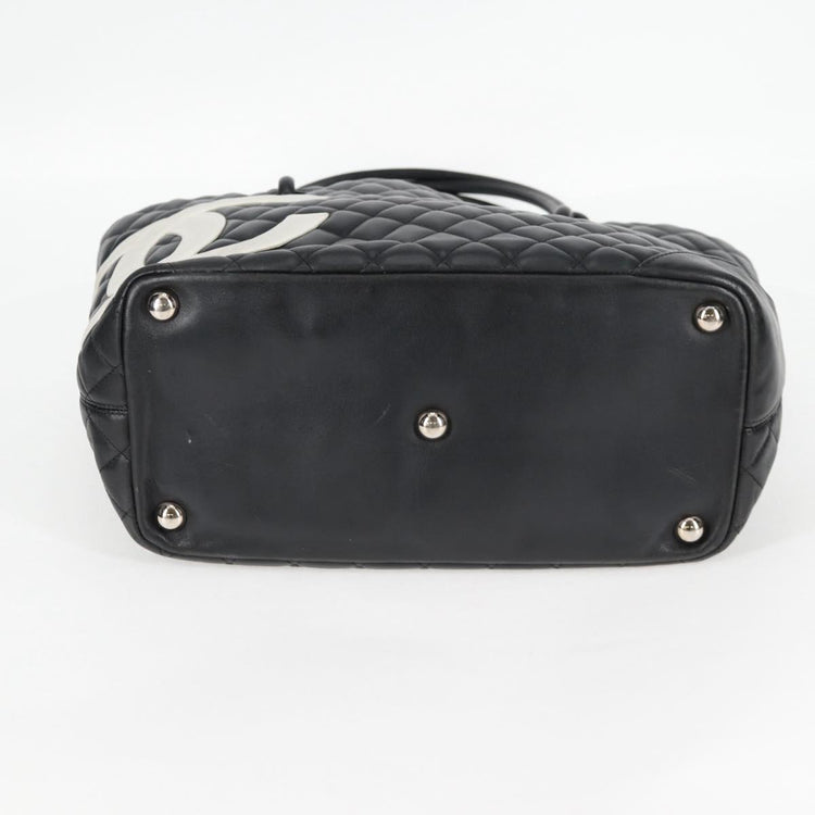 Chanel Cambon Line Matelasse Leather Tote Bag