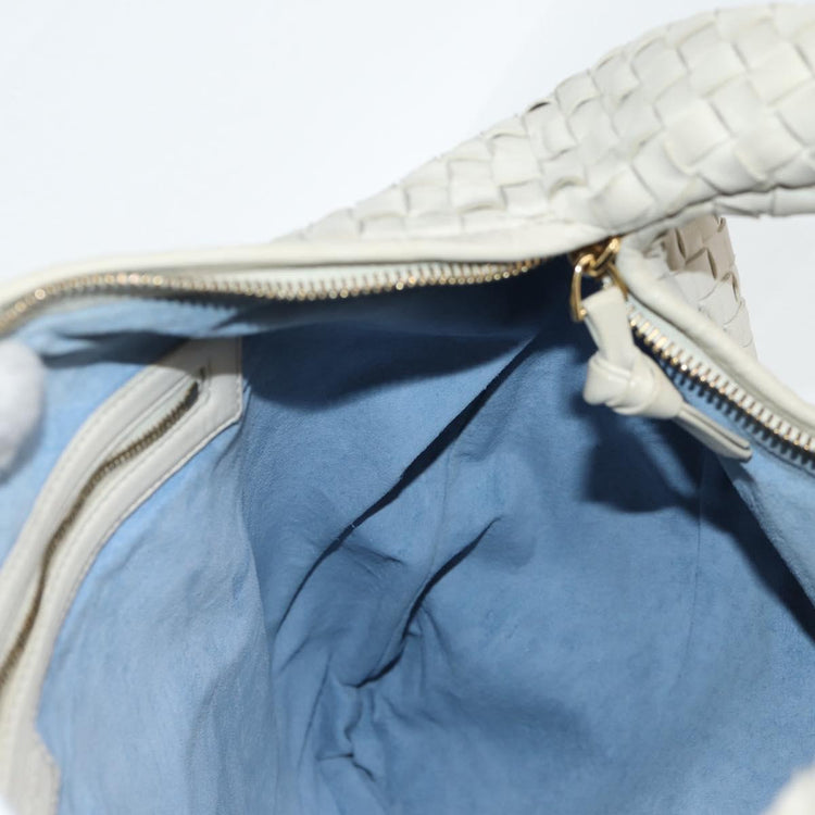 Vintage Bottega Veneta White Large Hobo Bag
