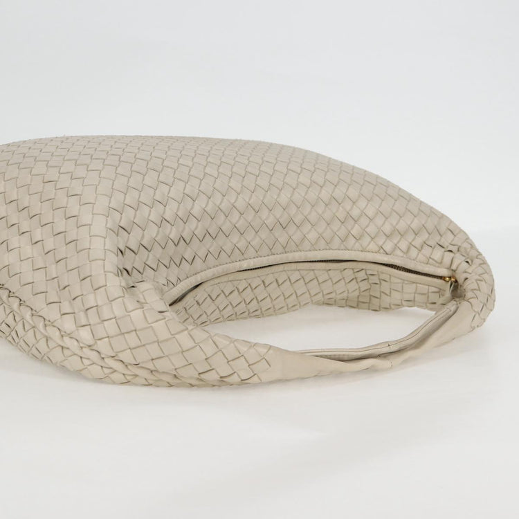 Vintage Bottega Veneta White Large Hobo Bag