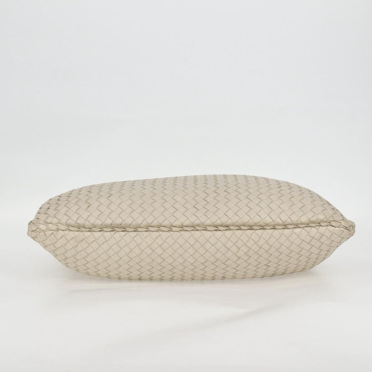 Vintage Bottega Veneta White Large Hobo Bag