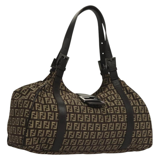 Fendi Zucchino Canvas Mamma Shoulder Bag