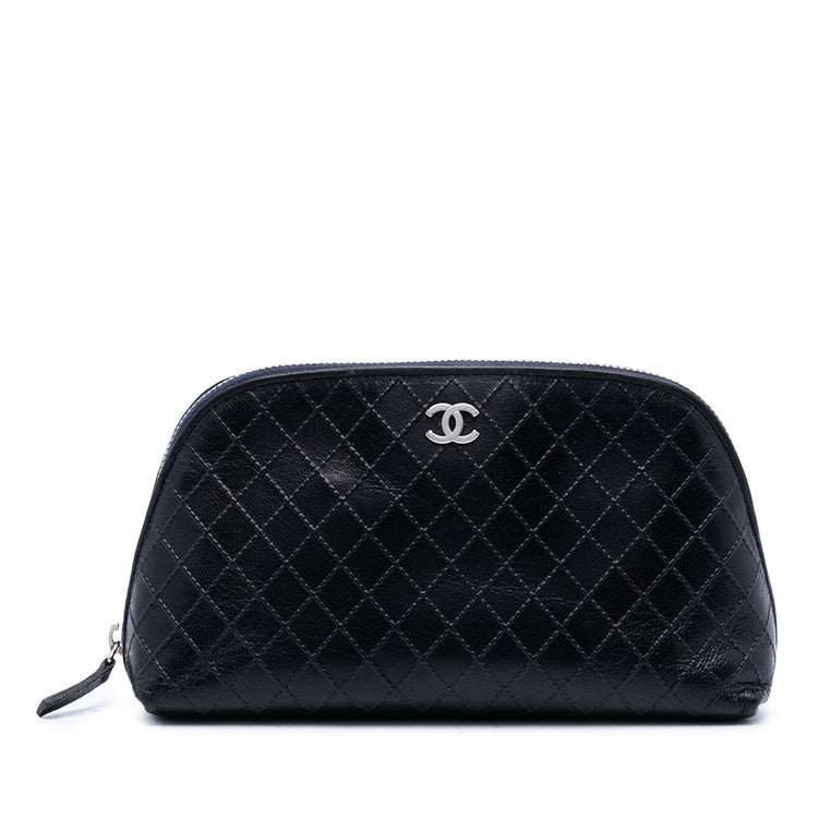 Vintage Chanel Embossed Cosmetic Pouch