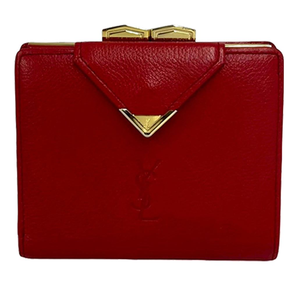Vintage Saint Laurent Red Bifold Wallet