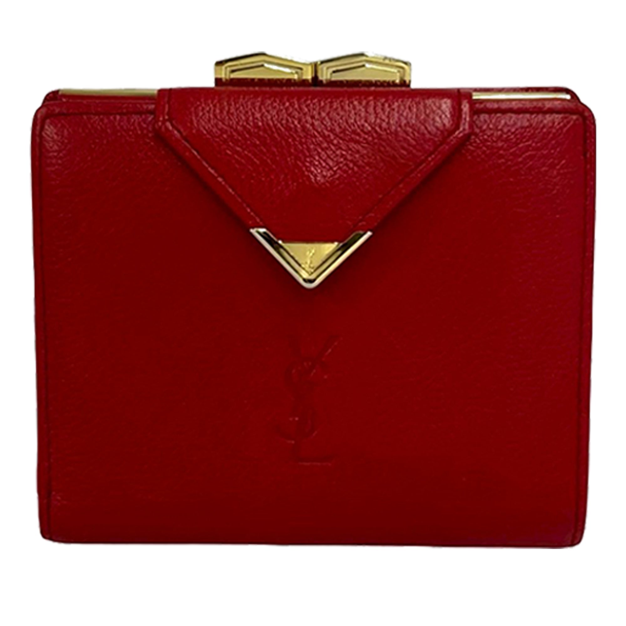 Vintage Saint Laurent Red Bifold Wallet