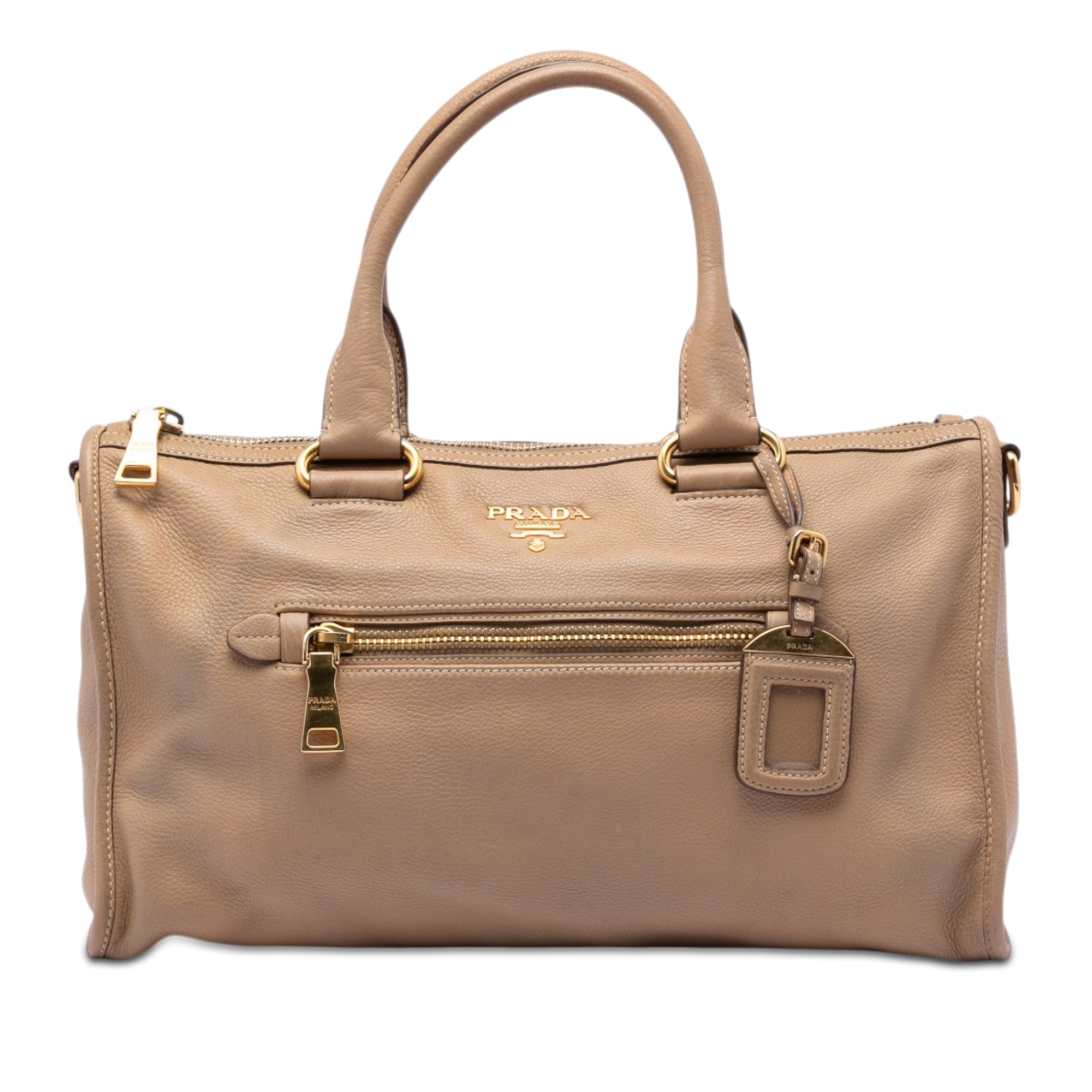 Vintage Prada Vitello Zip Satchel