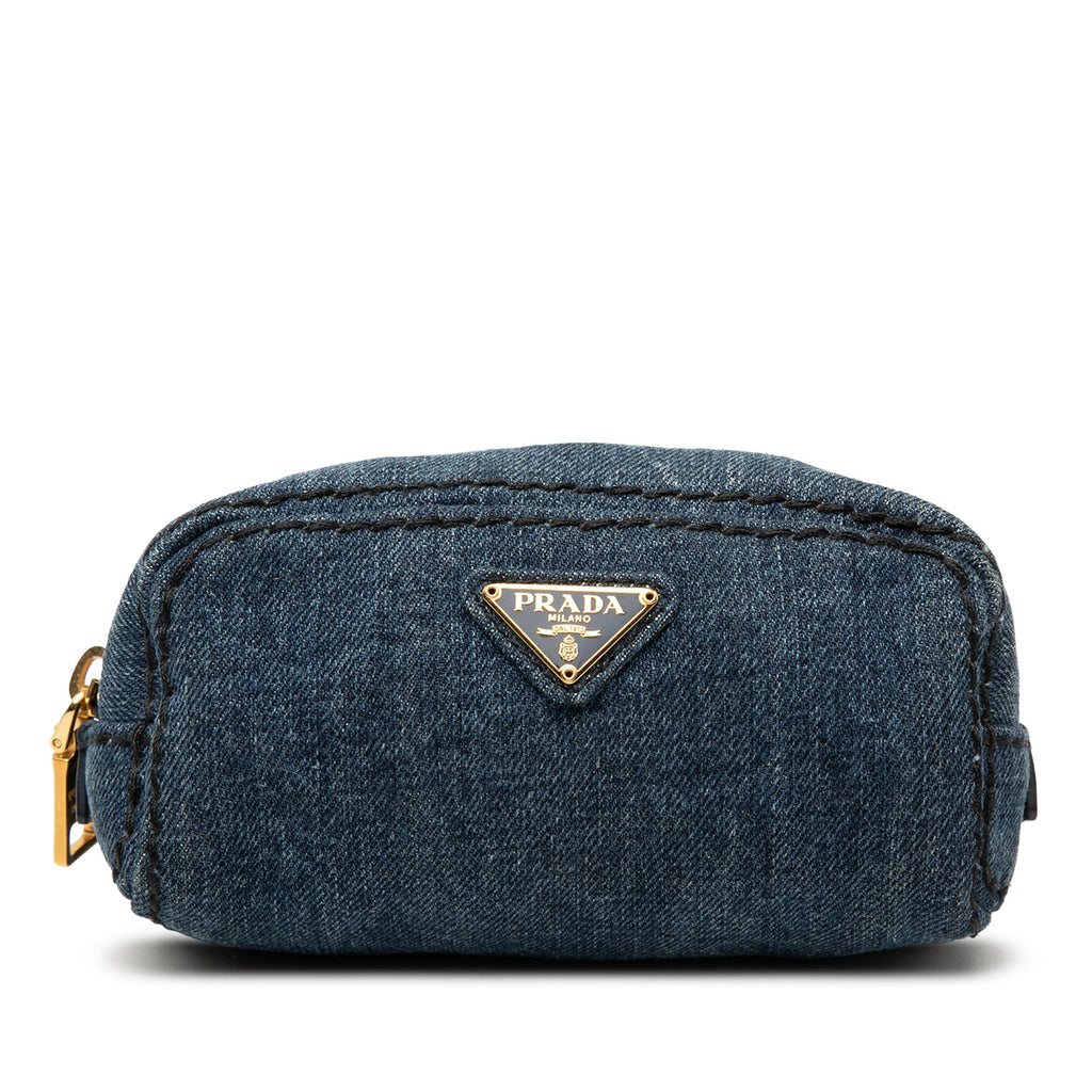 Vintage Prada Denim Cosmetic Pouch