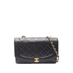 Vintage Chanel Medium Black Lambskin Flap