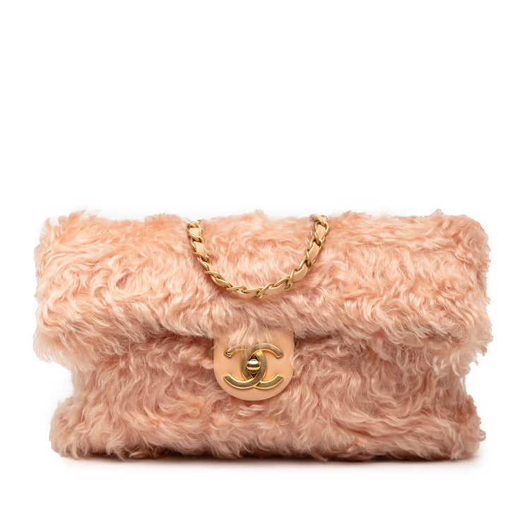 Vintage Chanel Fantasy Fur Shoulder Chain Clutch