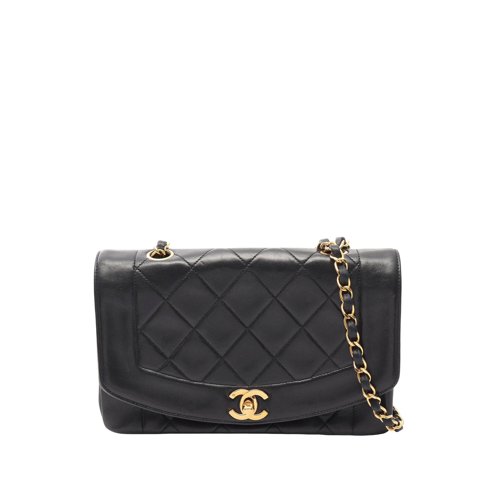 Vintage Chanel Small Black Lambskin Flap Bag