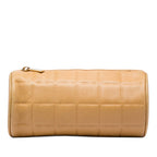 Vintage Chanel Choclate Bar Barrel Cosmetic Pouch