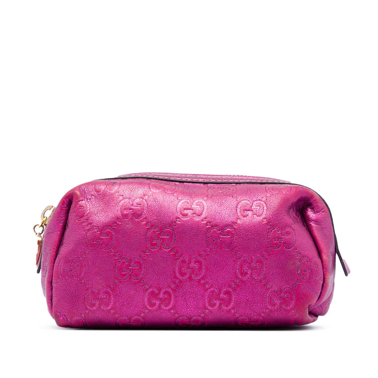 Vintage Gucci Pink Metallic Pouch