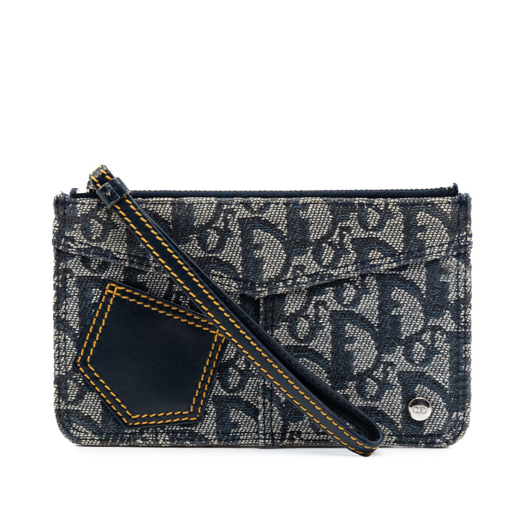 Vintage Dior Blue Trotter Wristlet