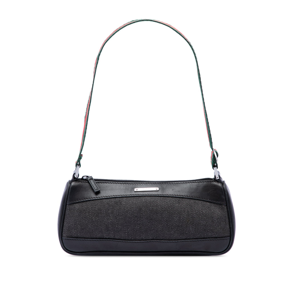Vintage Gucci Denim Web Shoulder Bag