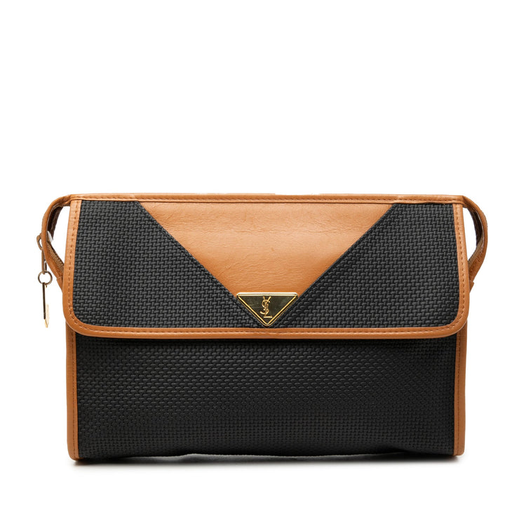 Vintage Saint Laurent Leather Trimmed Clutch