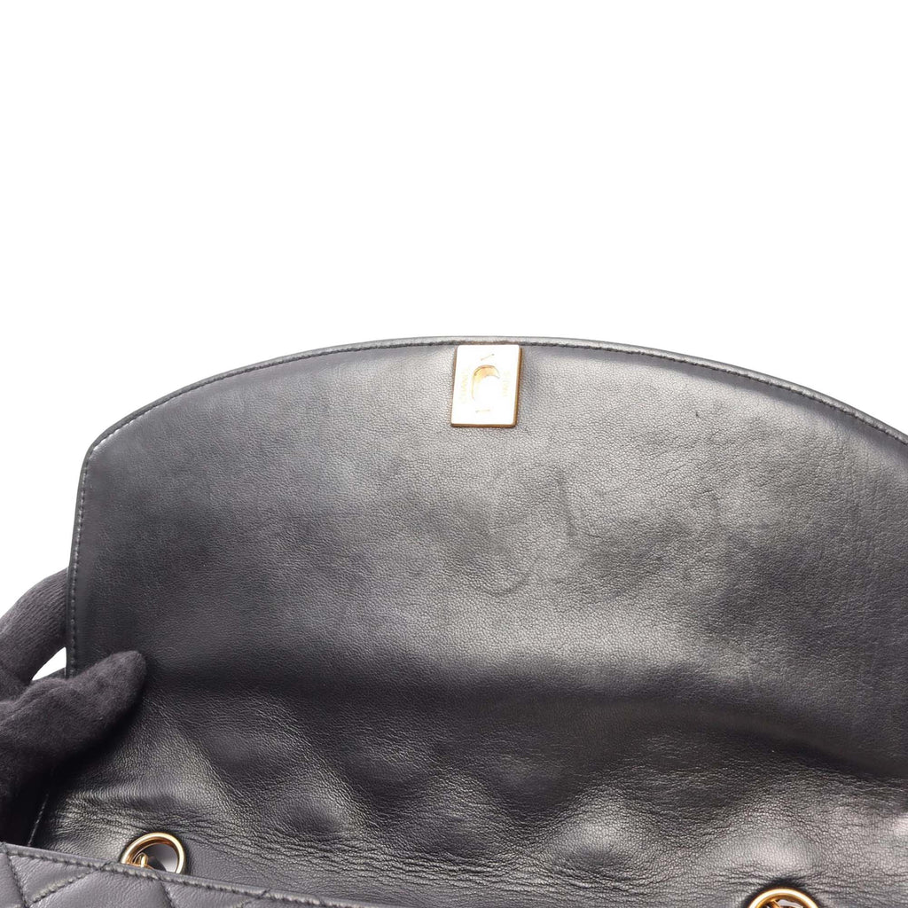 Vintage Chanel Medium Black Lambskin Flap