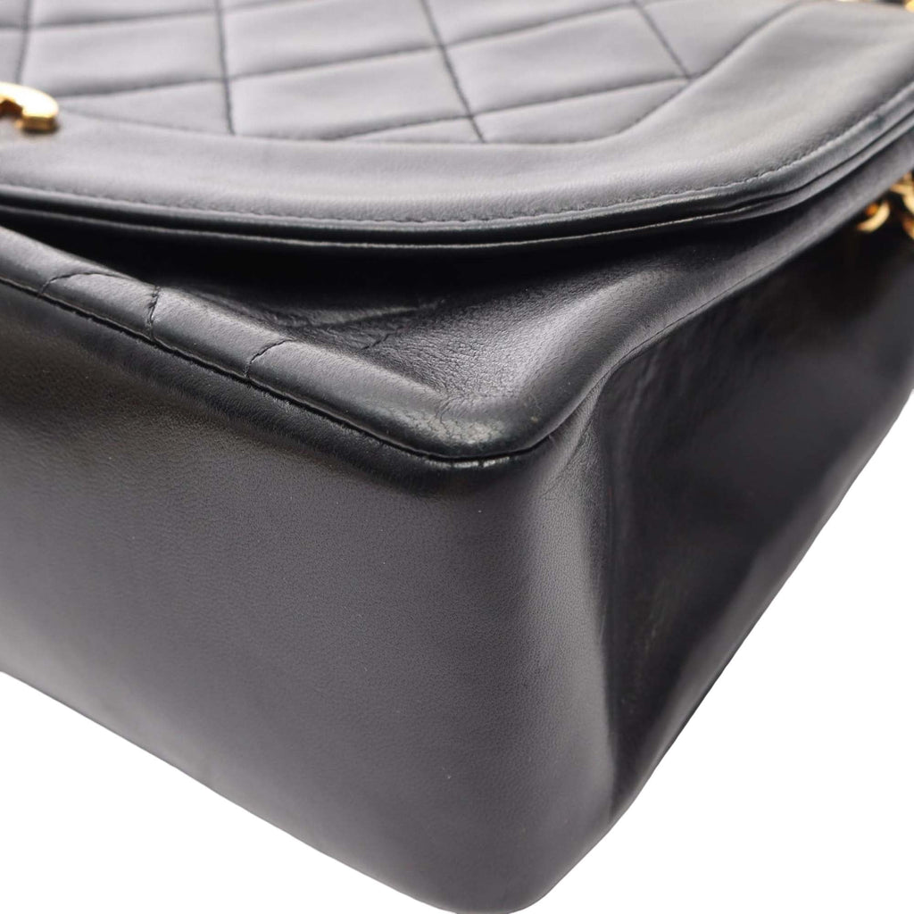 Vintage Chanel Small Black Lambskin Flap Bag