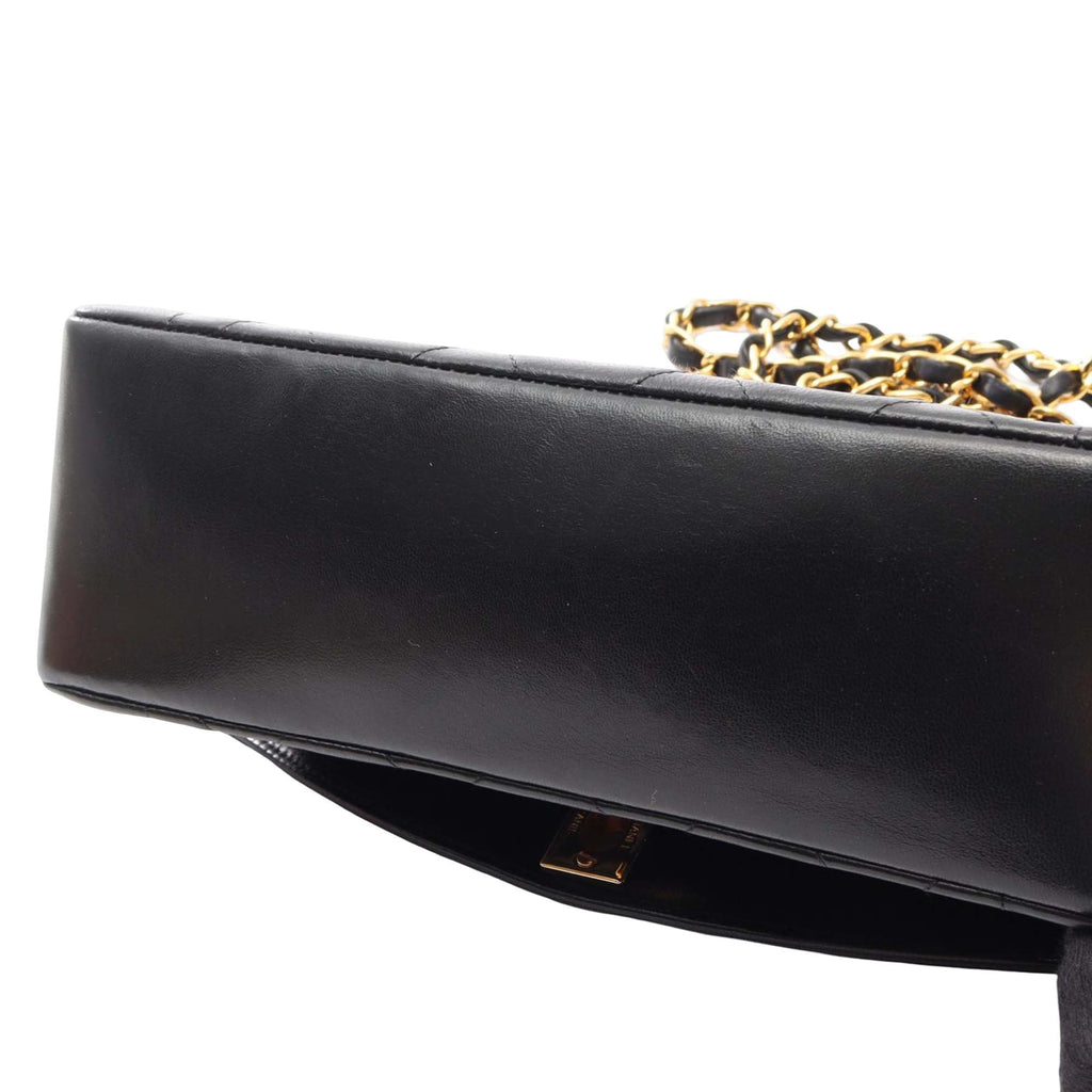 Vintage Chanel Small Black Lambskin Flap Bag