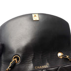 Vintage Chanel Small Black Lambskin Flap Bag