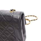 Vintage Chanel Medium Black Lambskin Flap