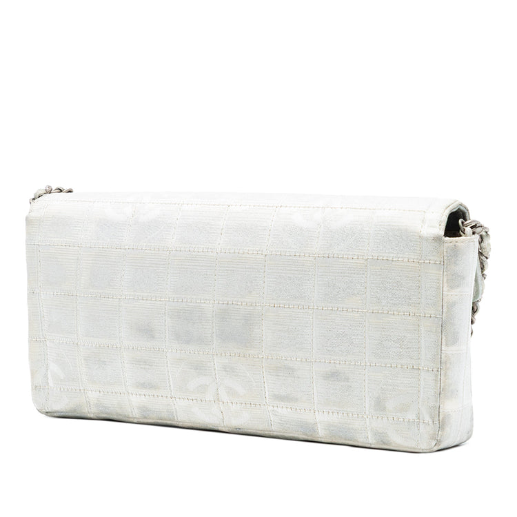 Vintage Chanel Silver East West Flap Bag