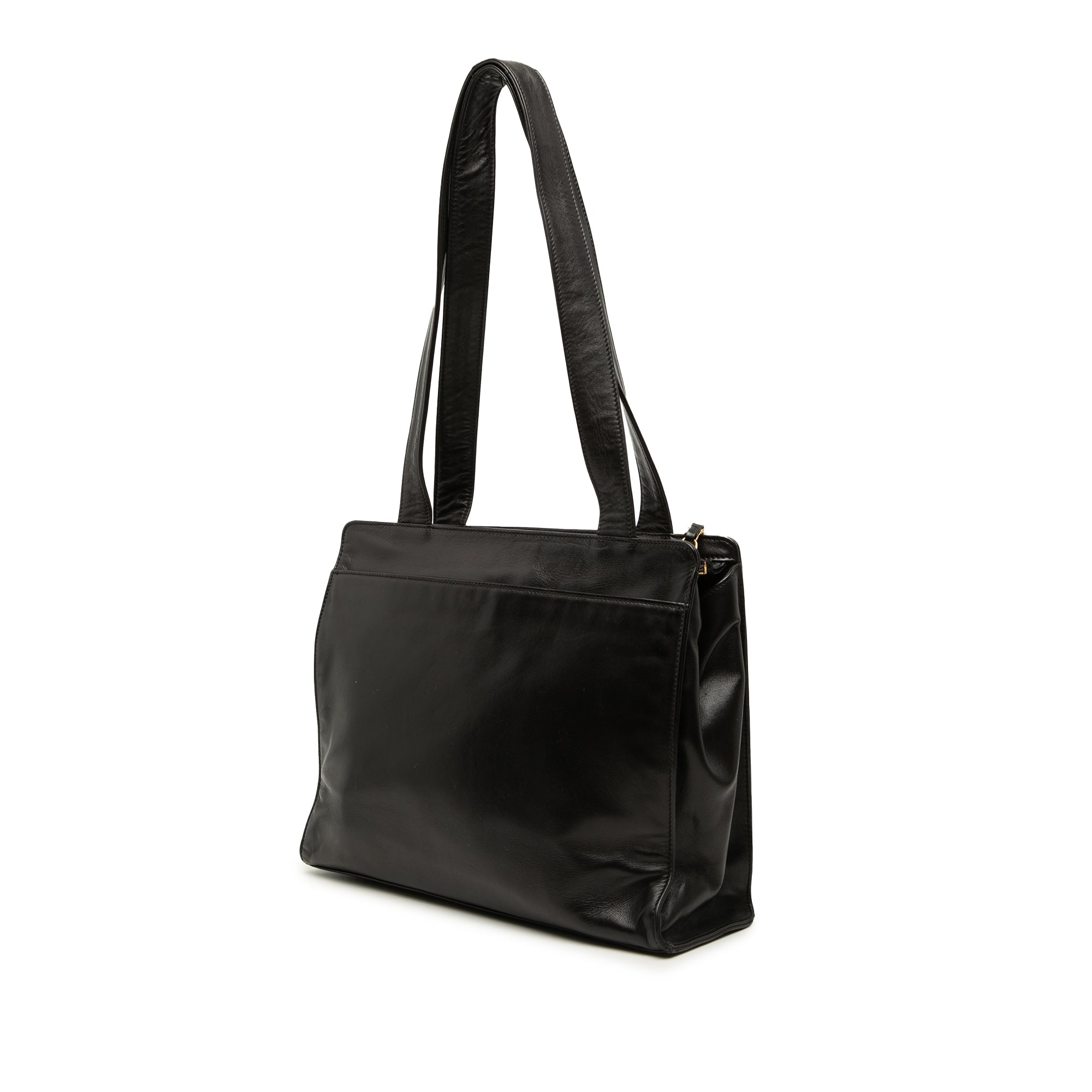 Vintage Chanel Black Front Zip Pocket