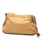 Vintage Celine Lambskin Beige Flap Shoulder Bag