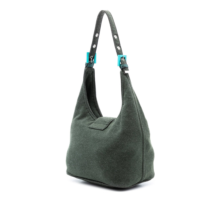 Vintage Fendi Green Cotton Bag