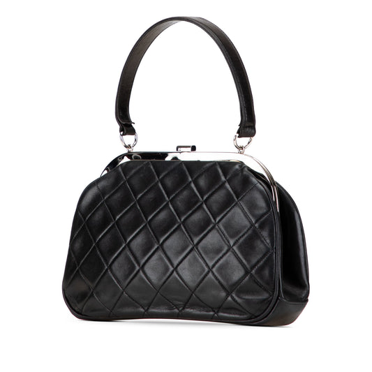 Vintage 1996 Chanel Kiss Lock Closure in Black