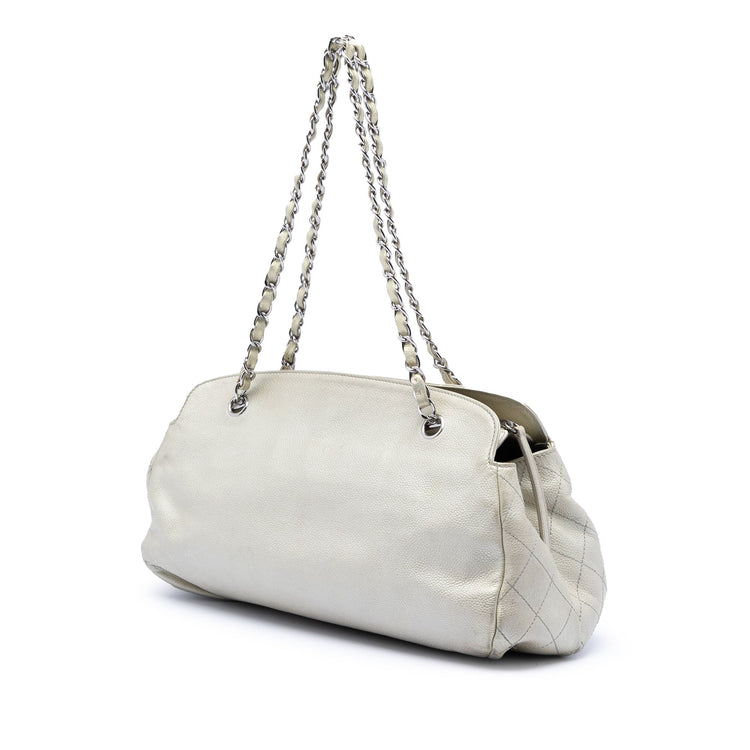 Vintage Chanel White Caviar Bag