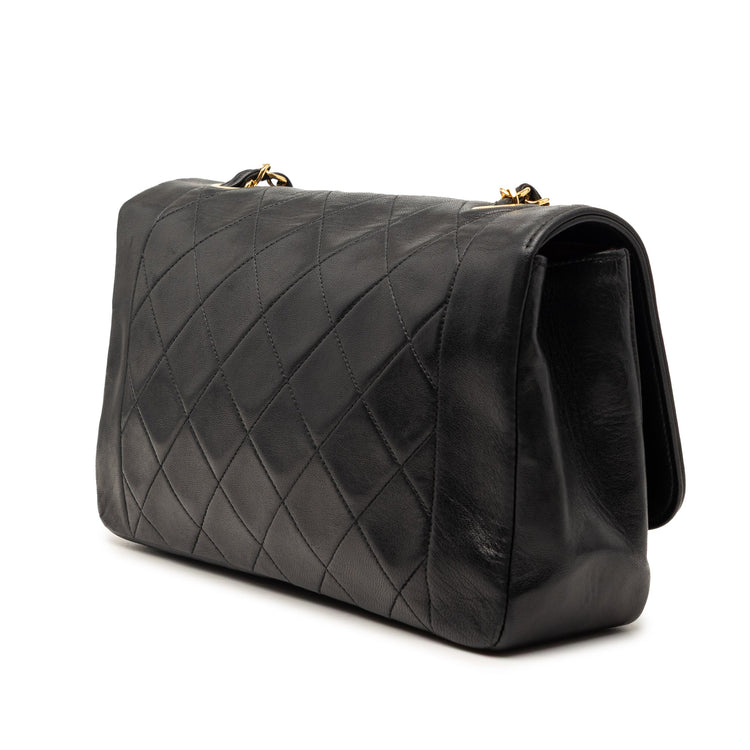 Vintage Black Chanel LambSkin Diana Bag
