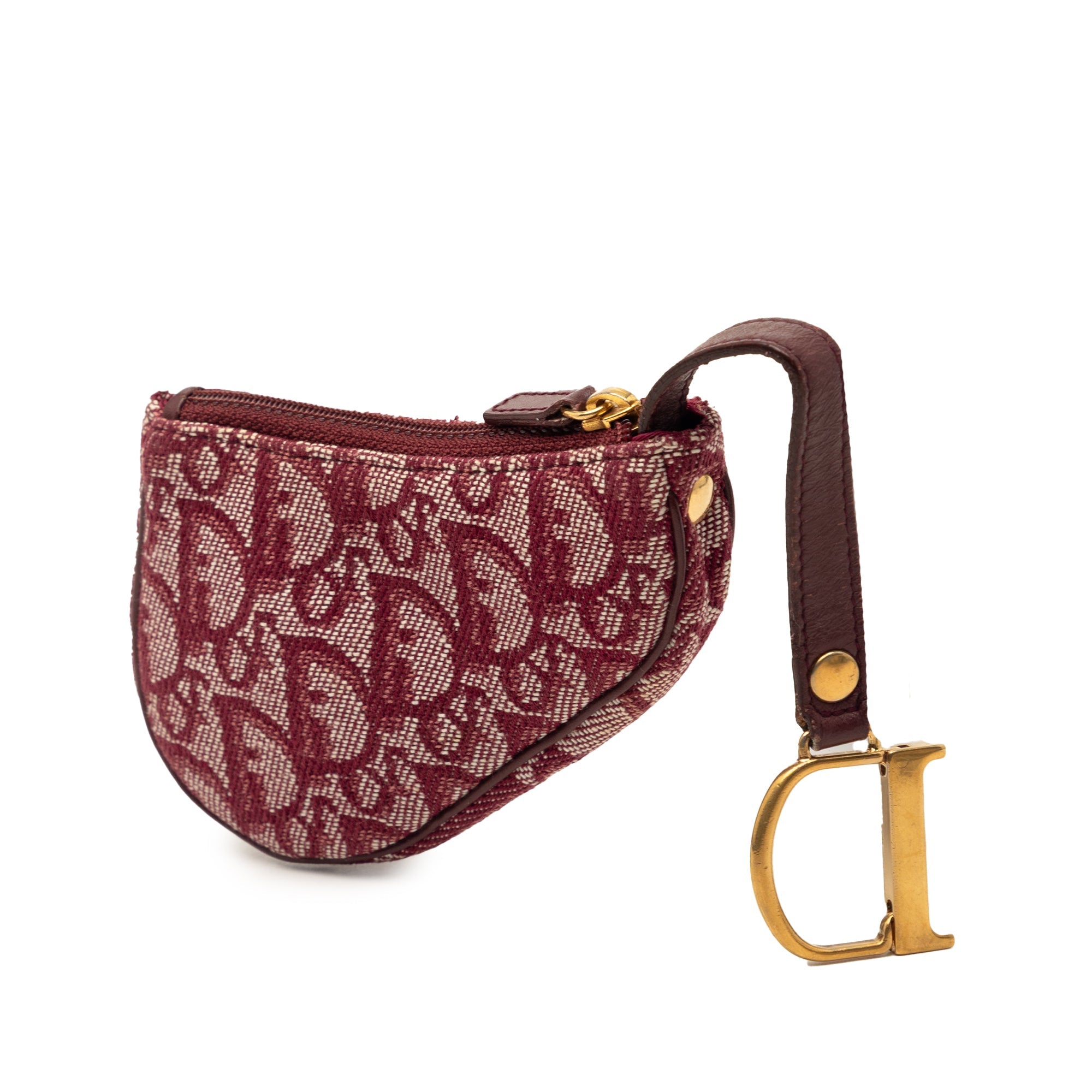 Vintage Dior Red Saddle Coin Pouch