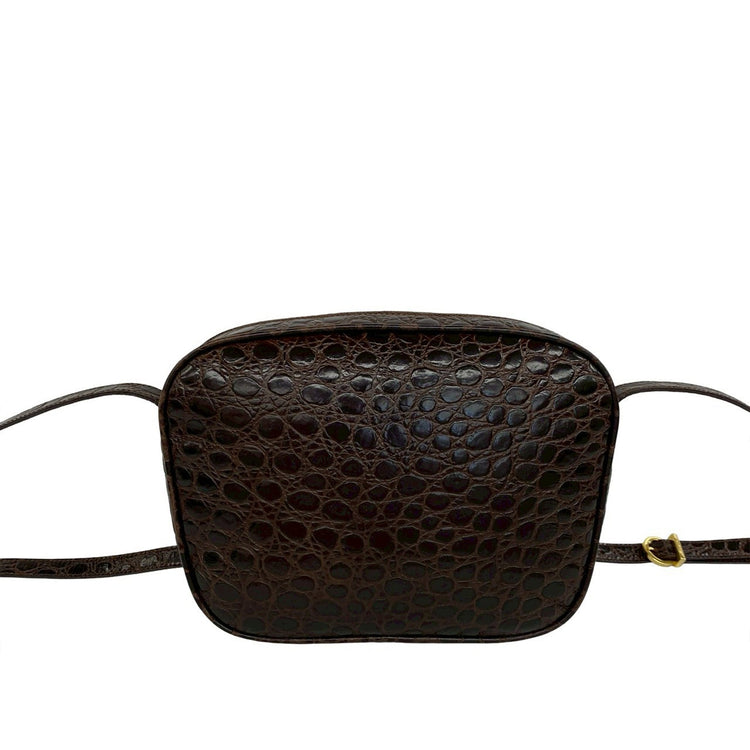 Vintage Ferragamo Croc Leather Crossbody