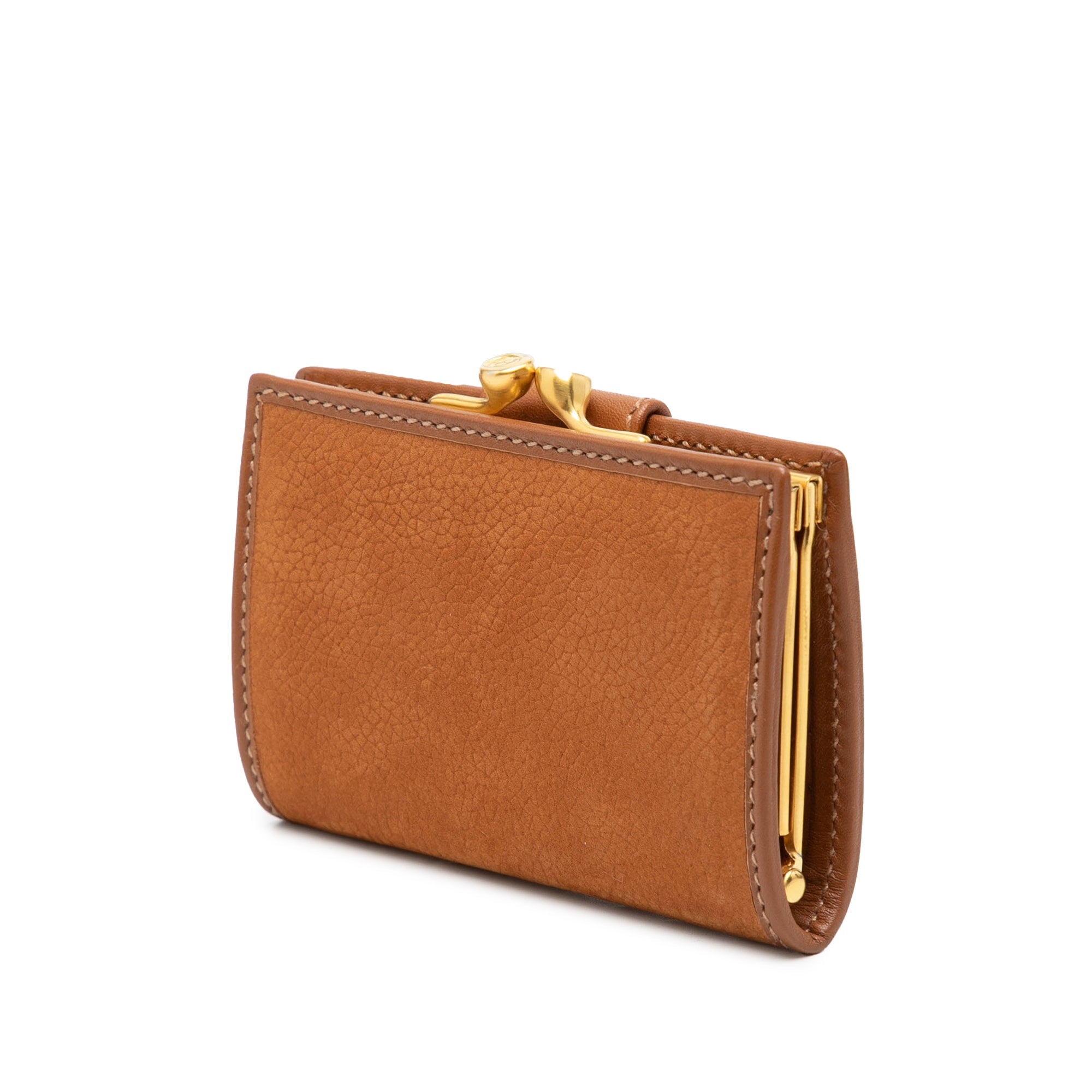 Vintage Gucci Brown Kisslock Wallet