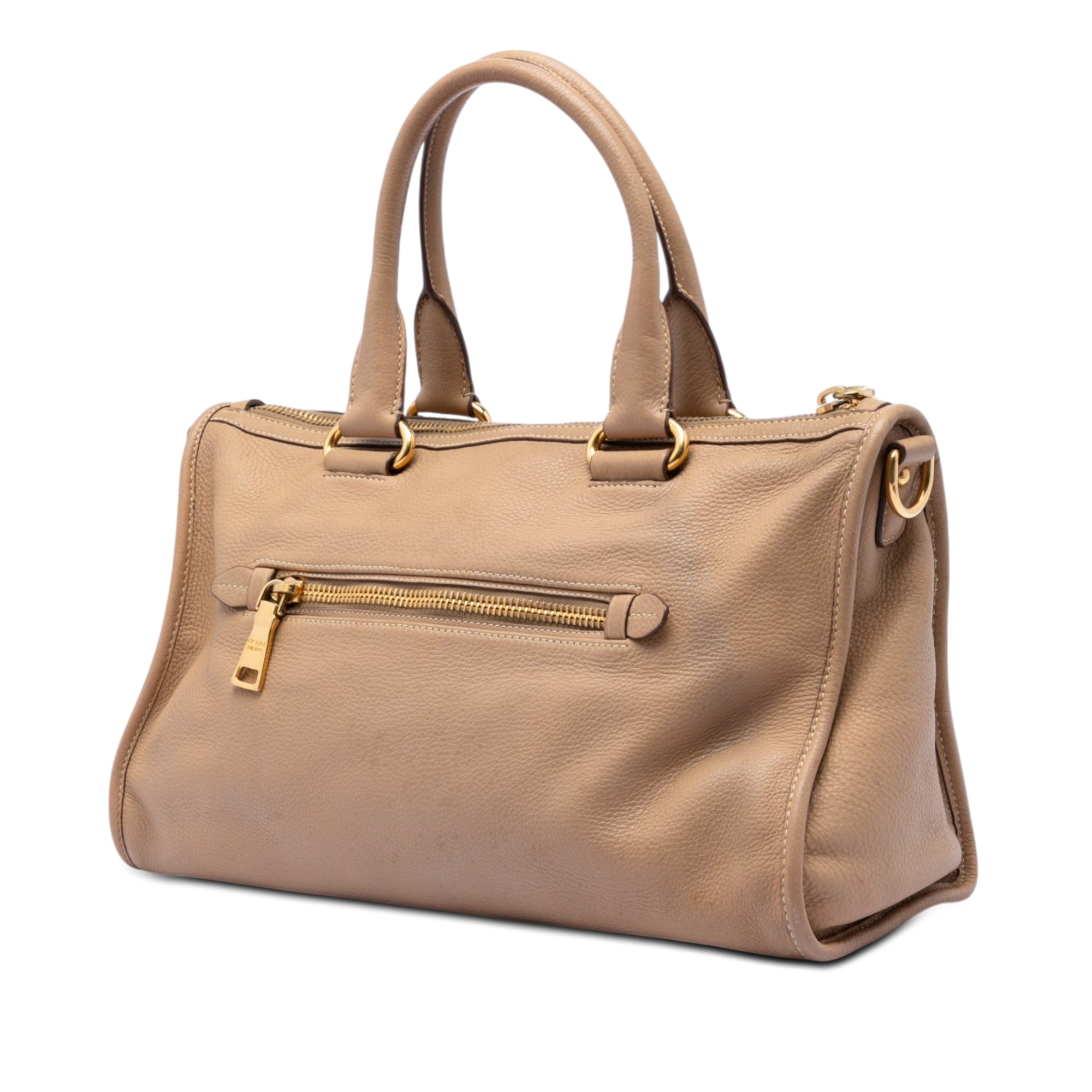 Vintage Prada Vitello Zip Satchel