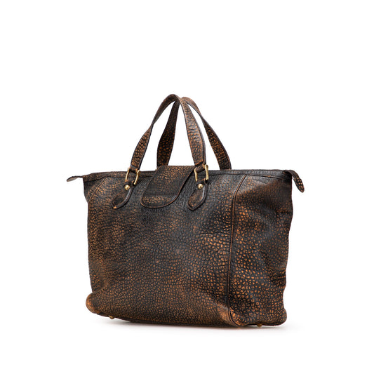 Gucci Embossed Leather Weekender Bag