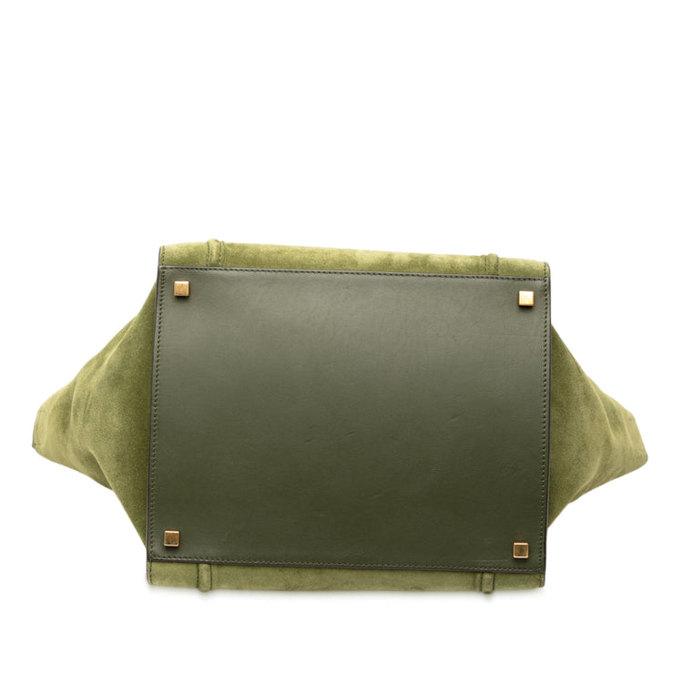 2012 Celine Medium Suede Phantom Luggage Tote