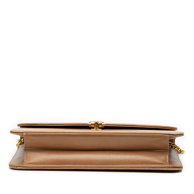 Vintage Brown Dior Chained Shoulder Bag