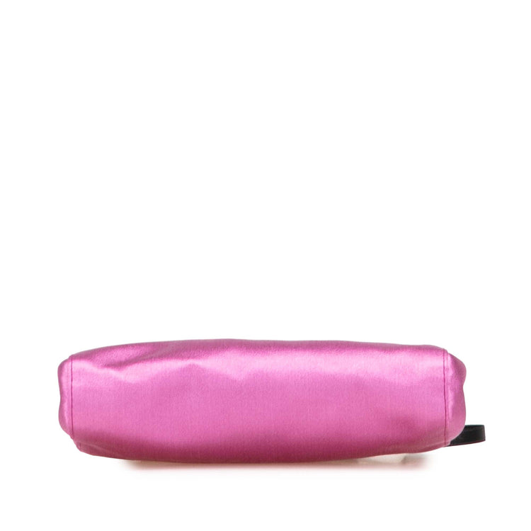 Vintage Miu Miu Pink Satin Clutch On Strap