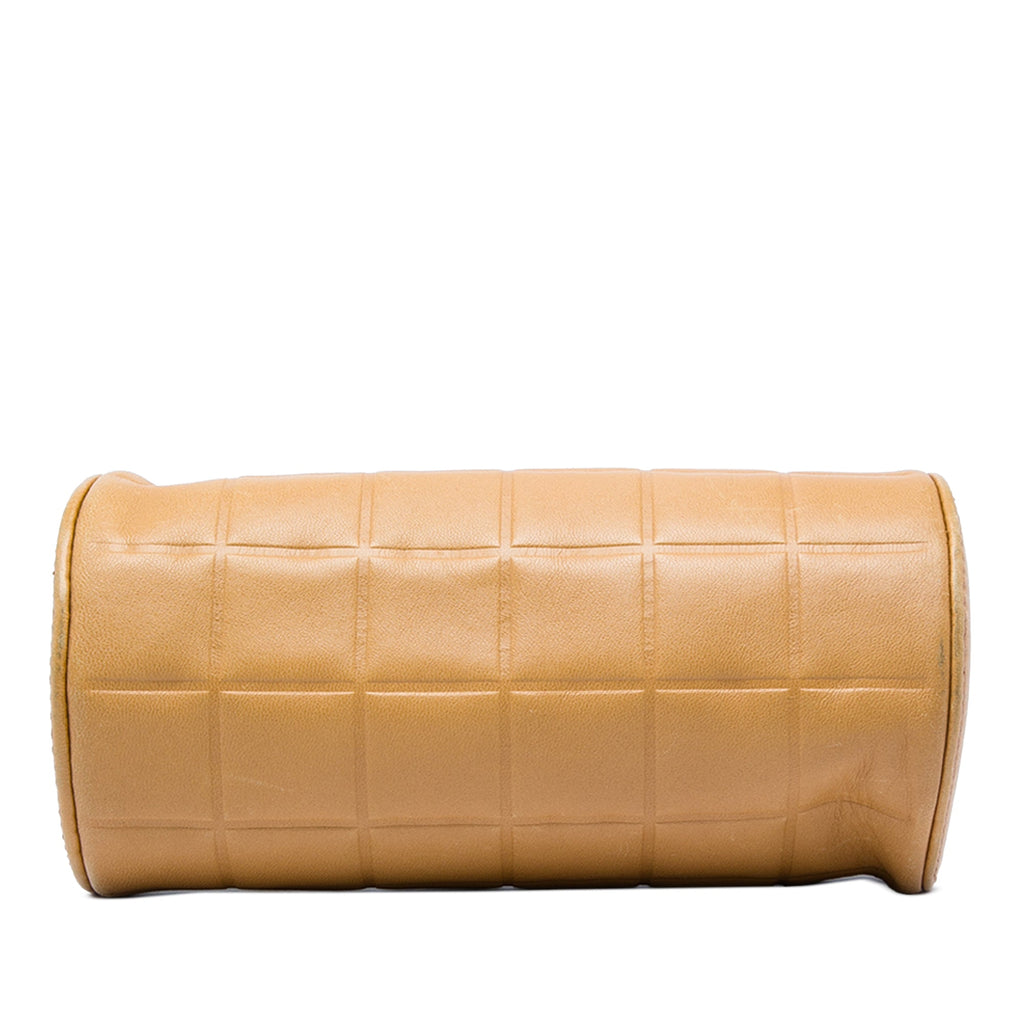 Vintage Chanel Choclate Bar Barrel Cosmetic Pouch