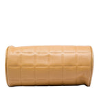 Vintage Chanel Choclate Bar Barrel Cosmetic Pouch