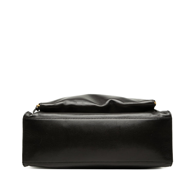 Vintage Chanel Black Front Zip Pocket
