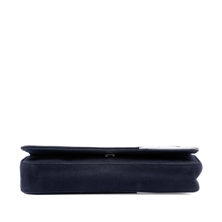 Vintage Chanel Choclate Bar Metallic Flap Bag