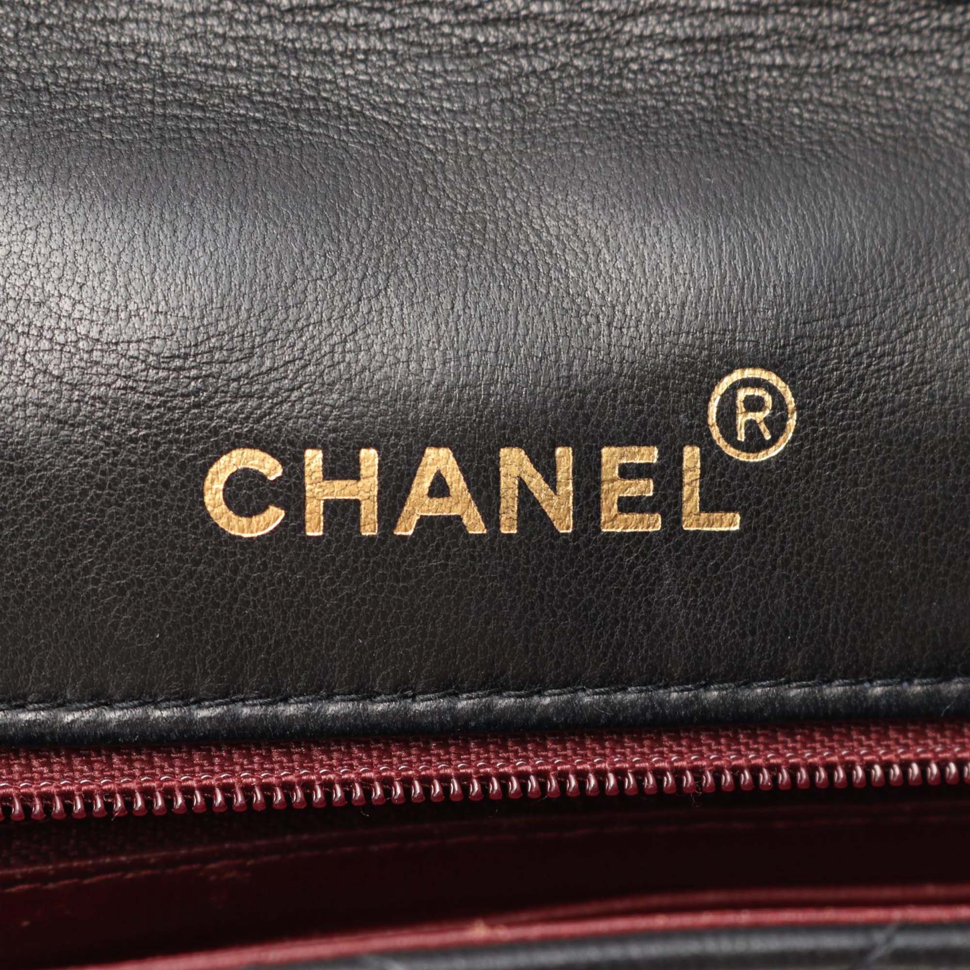 Vintage Chanel Medium Black Lambskin Flap