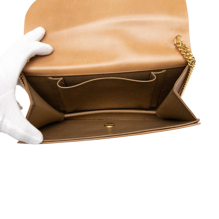 Vintage Brown Dior Chained Shoulder Bag