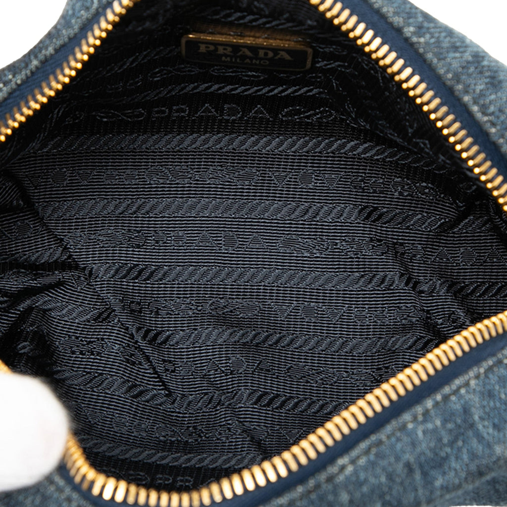 Vintage Prada Denim Cosmetic Pouch